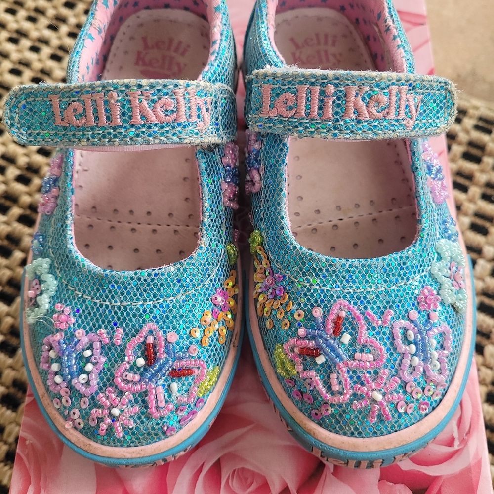 Lelli Kelly Beaded Mary Janes Size 9